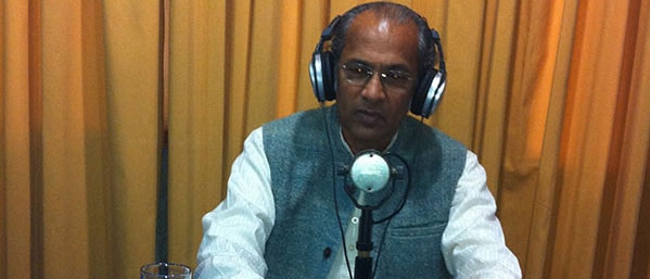 At the Radio Station; Dr Sankaraji answering spiritual questions